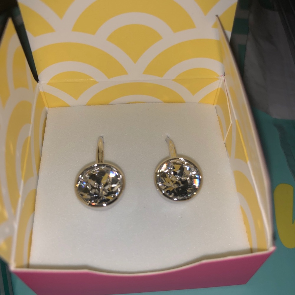 Silver Leverback Earrings with Swarovski Crystals